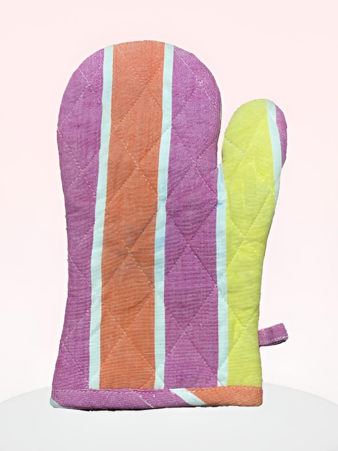 

SAJAVAT Purple & Orange Colored Pure Cotton Oven Glove