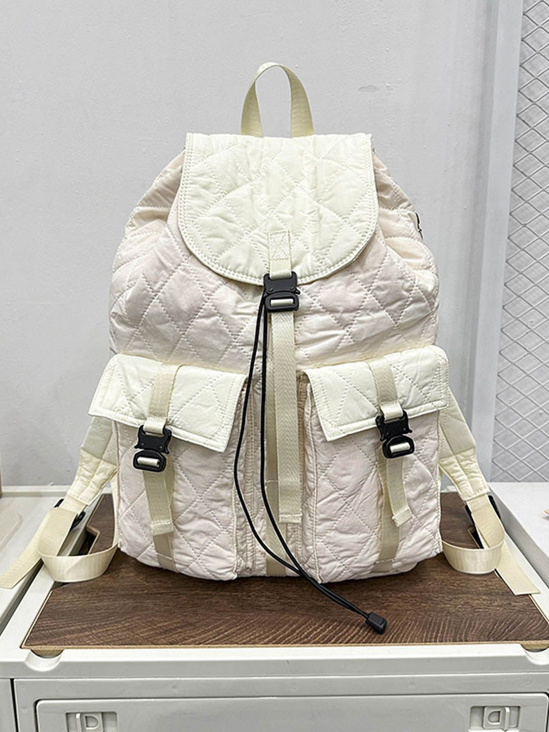 

StyleCast Shopper Satchel with Quilted, Off white