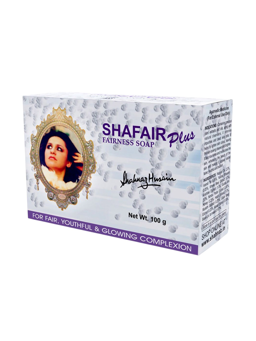 

Shahnaz Husain Shafair Plus Ayurvedic Fairness Soap - 100 g, White