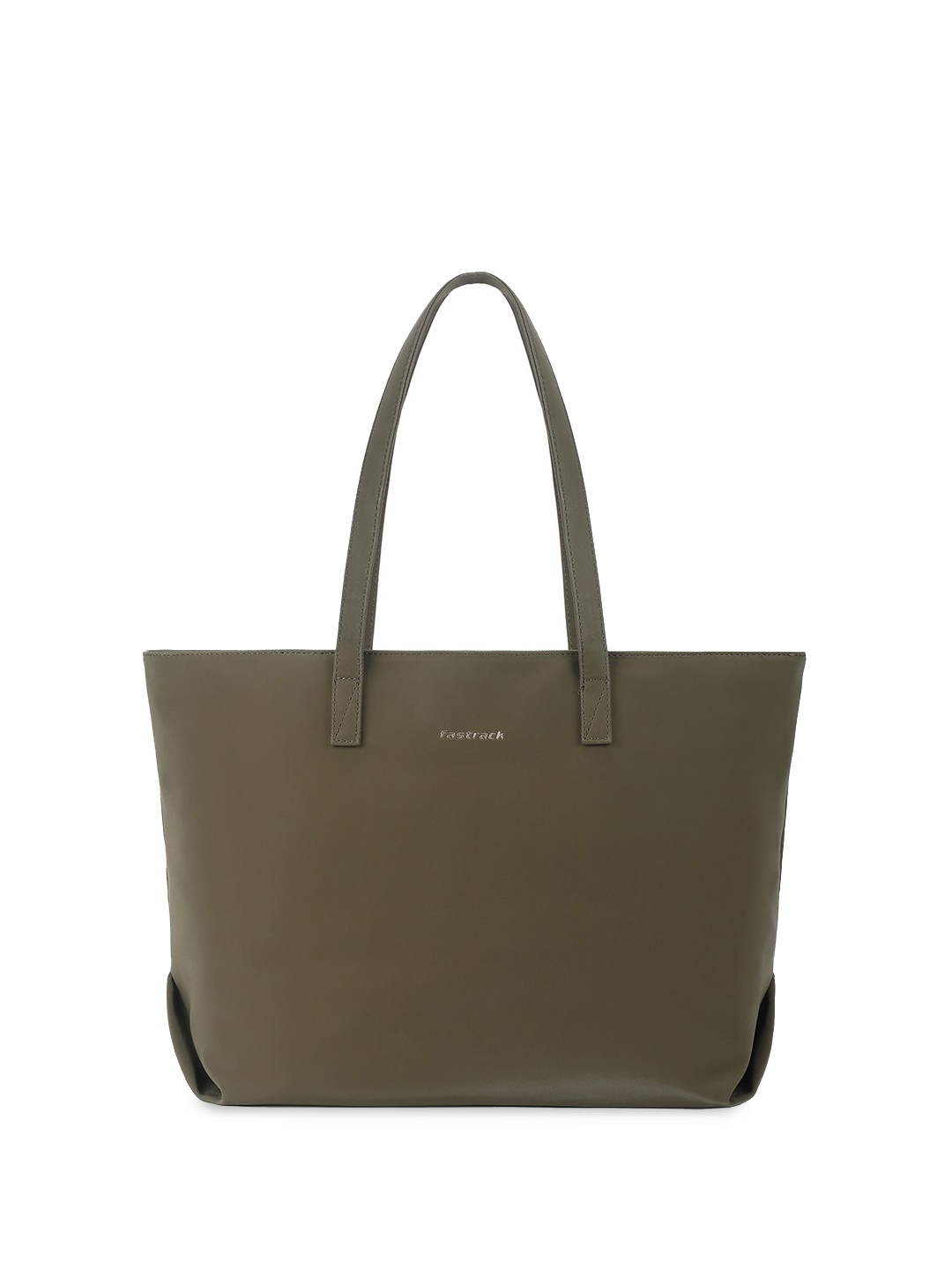

Fastrack PU Oversized Structured Tote Bag, Olive