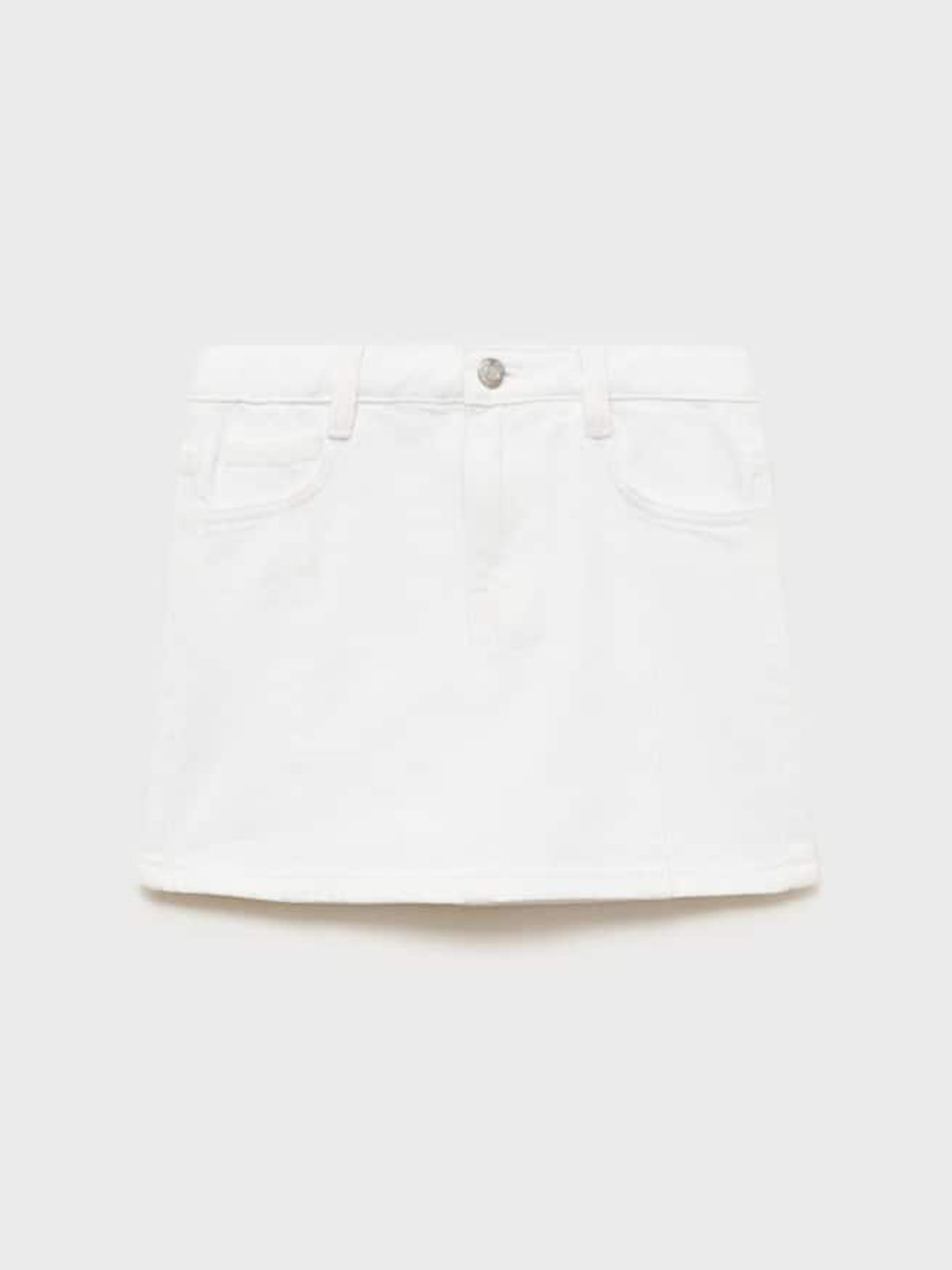 

Mango Kids Girls Twill Pure Cotton Mini Denim Skirt, White