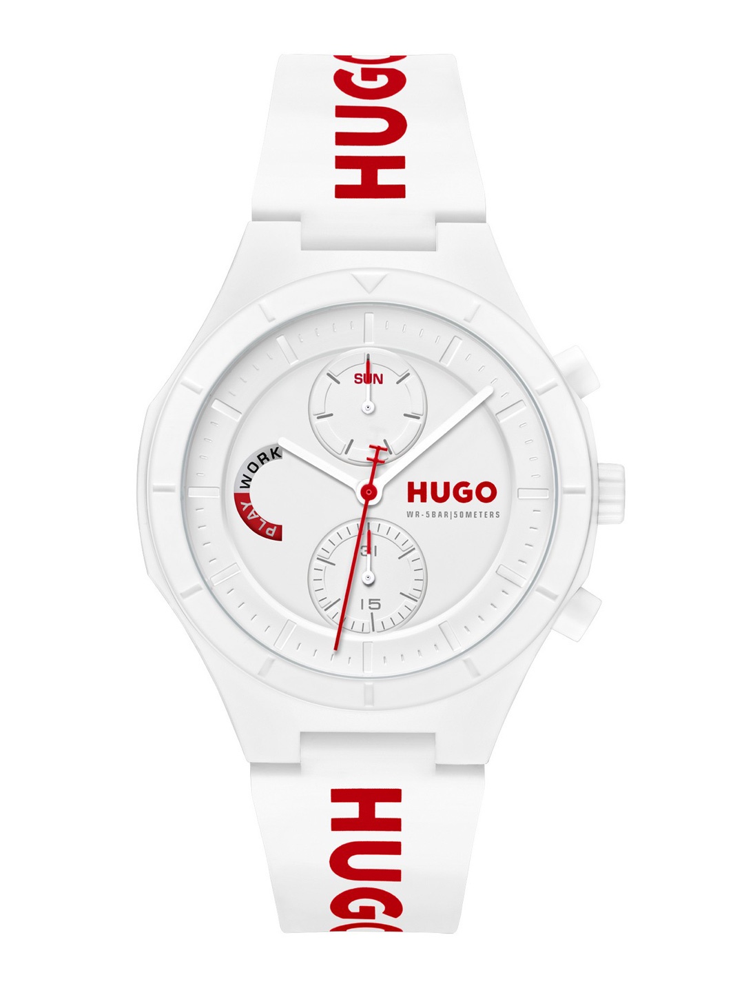 

HUGO Men Lit Multi Function Analogue Watch 1530406, White