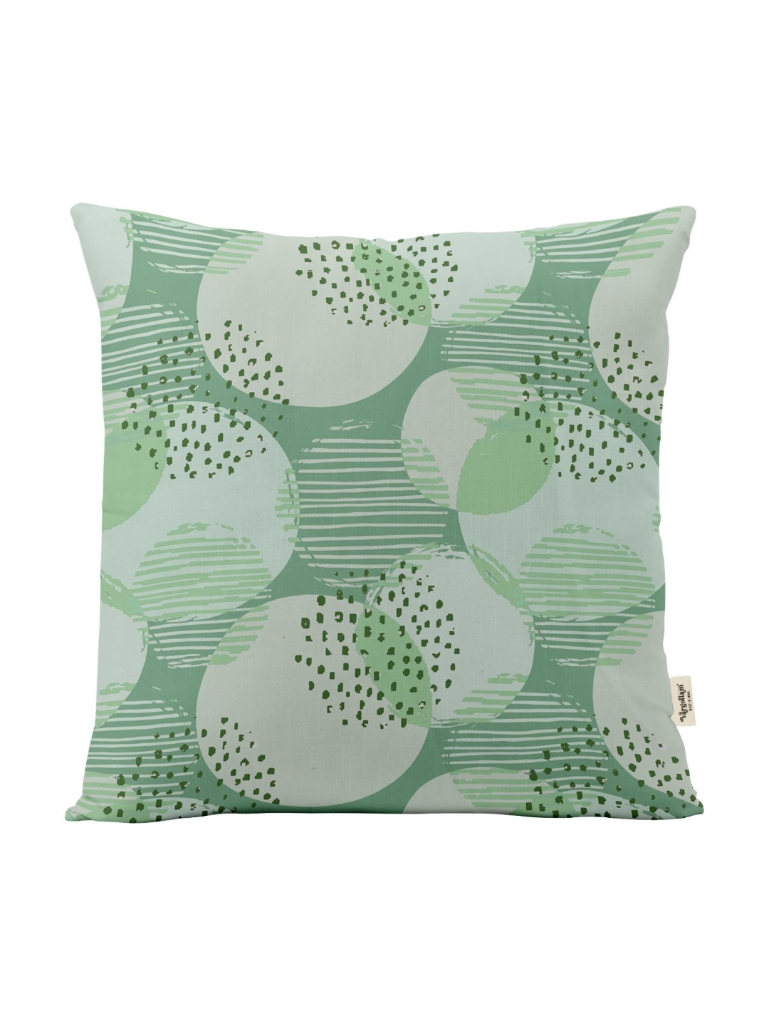 

Vargottam Green Set of 5 Striped Square Cushion Covers