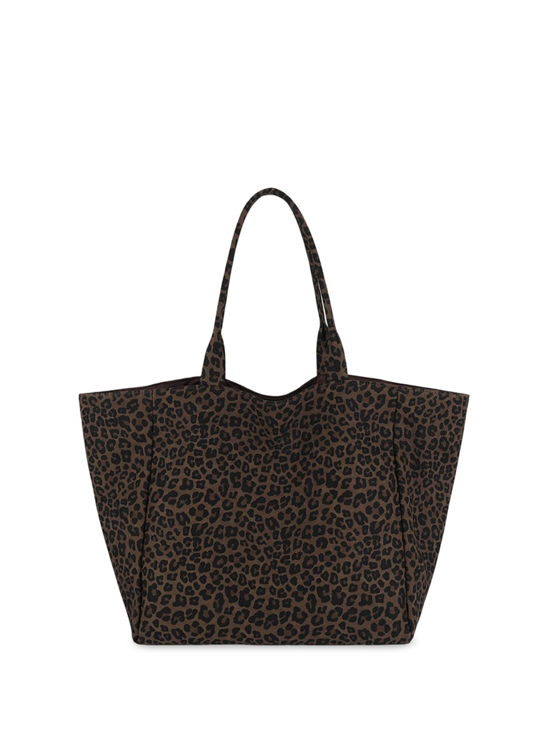 

StyleCast Animal Printed Oversized Shopper Tote Bag with Quilted, Brown