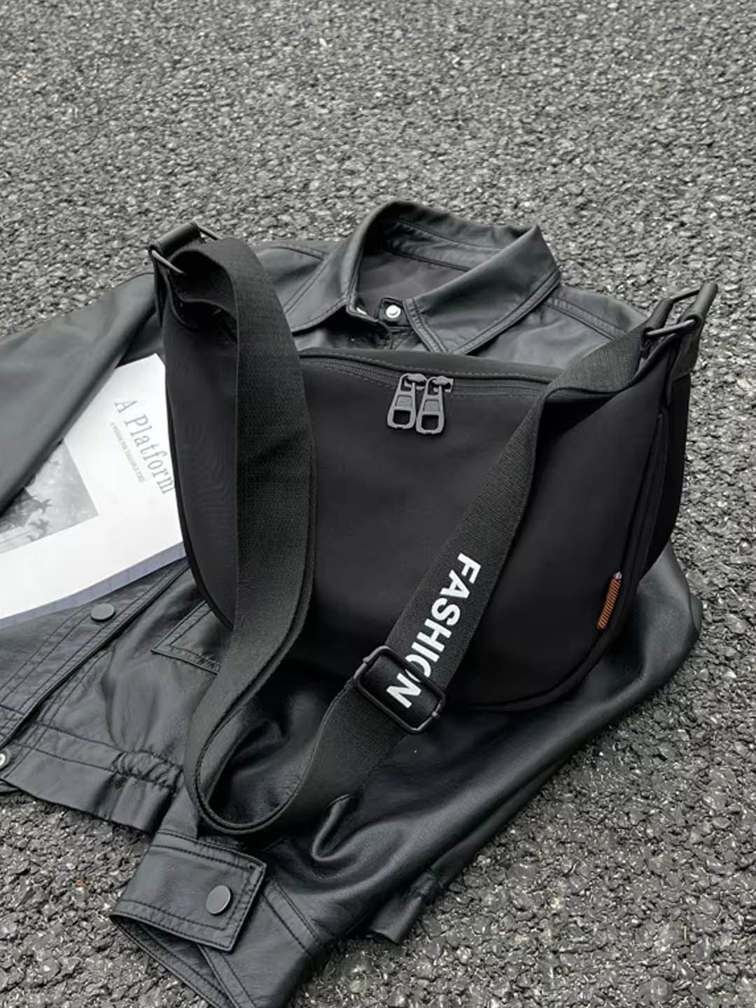 

StyleCast Oversized Structured Handheld Bag, Black