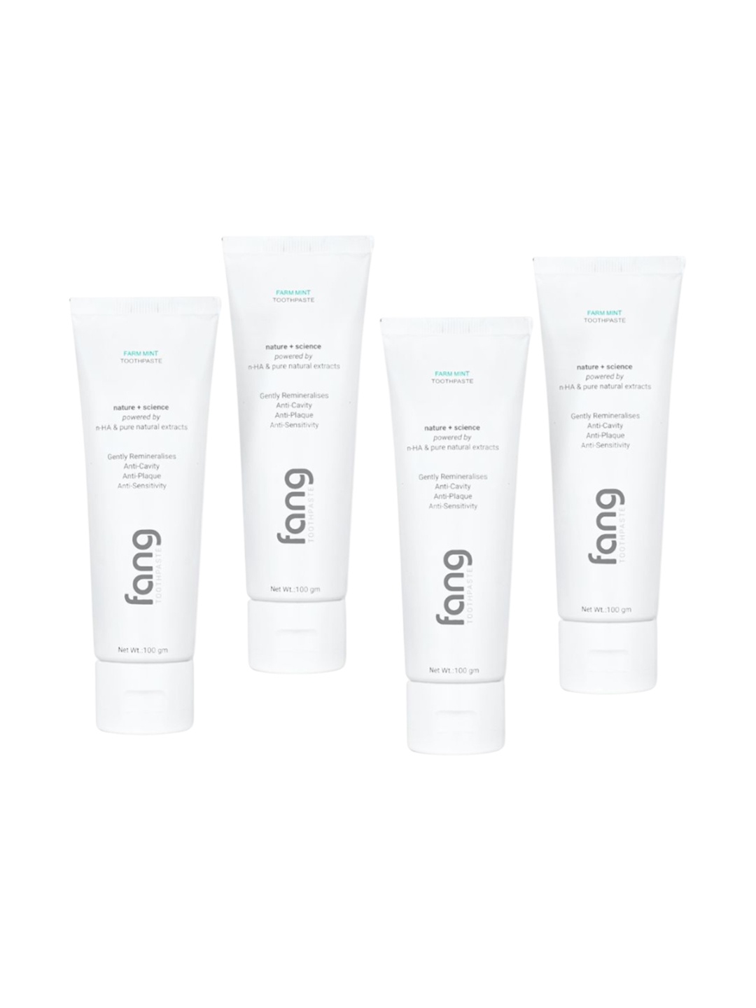 

Fang Set Of 4 Farm Mint Toothpaste With Clove - 100 g Each, White