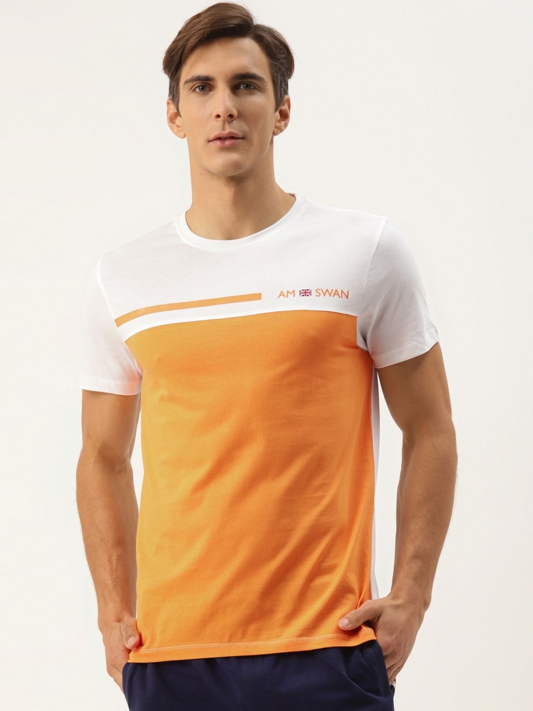 

AMSWAN Men Printed Pockets T-shirt, Multi