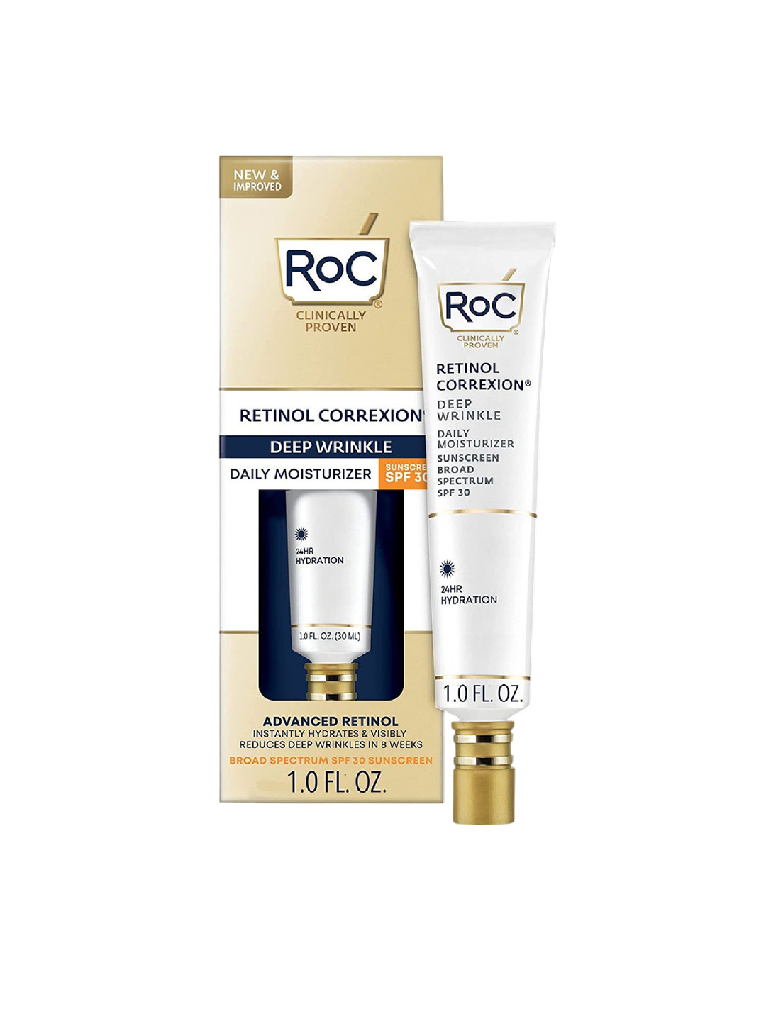 

ROC Retinol Correxion Deep Wrinkle Cream With SPF 30 - 30 ml, Gold