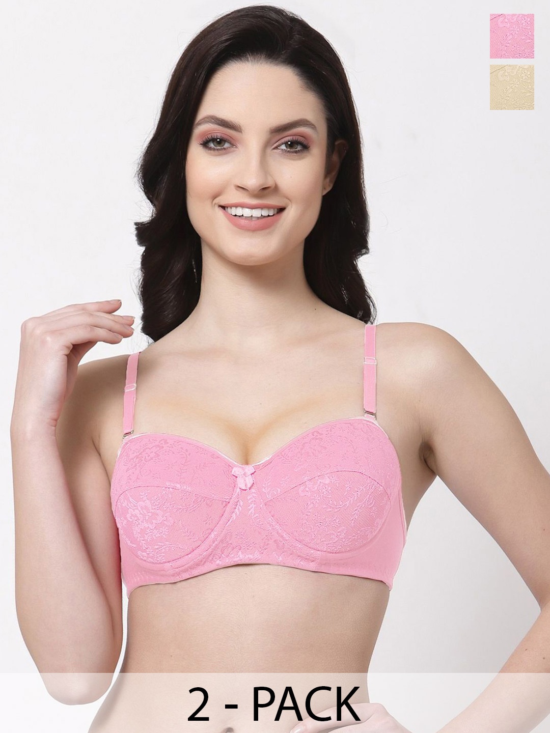 

SHYAM SONS FLAIR Bralette Bra Full Coverage Lightly Padded, Beige