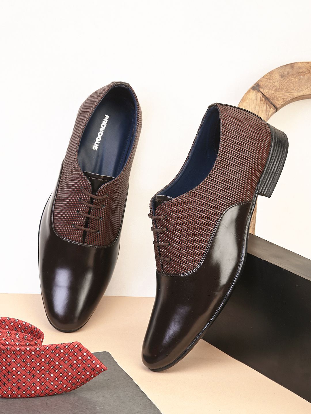 

Provogue Men Formal Oxford Shoes, Brown