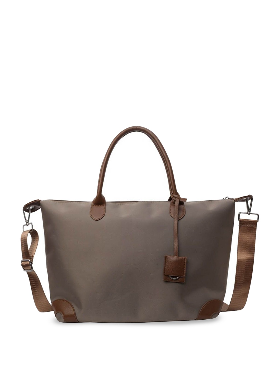 

StyleCast Shopper Tote Bag with Tasselled, Khaki