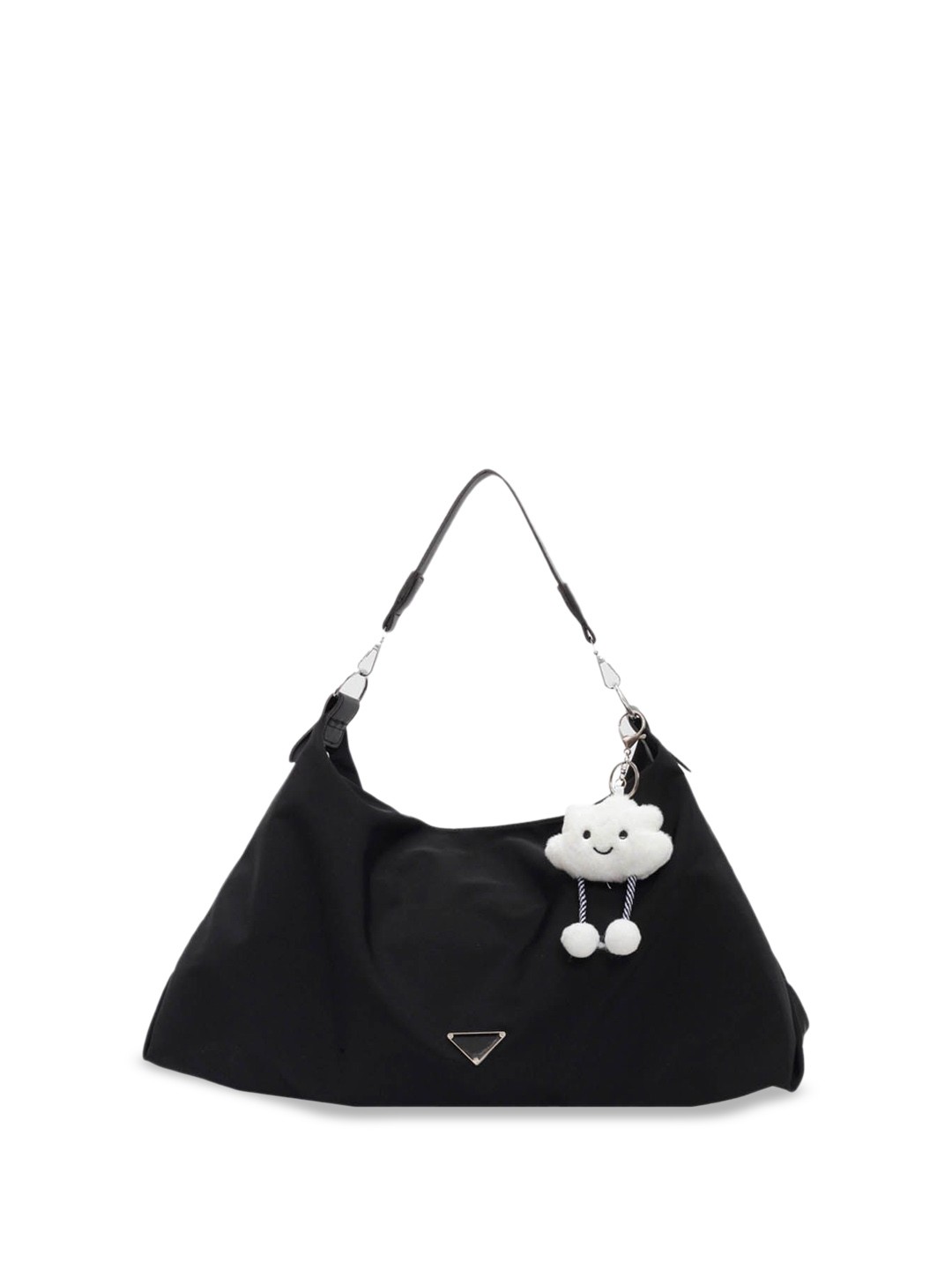 

StyleCast Oversized Half Moon Hobo Bag with Bow Detail, Black