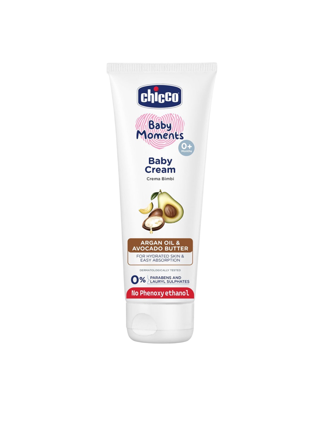 

Chicco Baby Moments Baby Cream With Argan Oil & Avocado Butter - 200 g, White