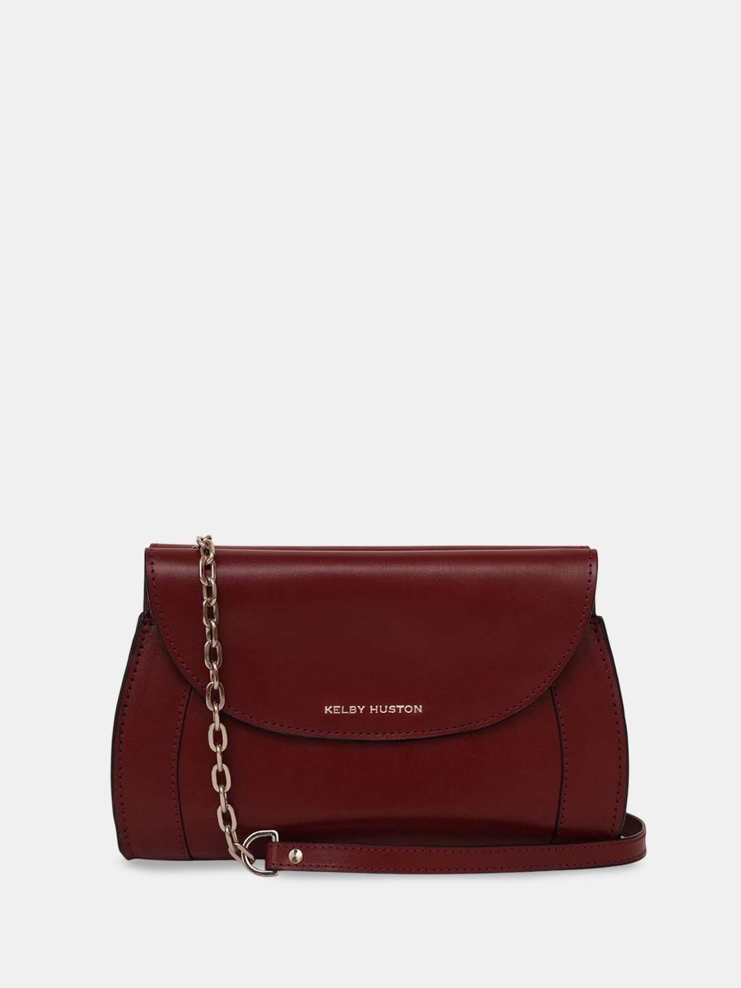 

KELBY HUSTON Leather Structured Sling Bag, Maroon