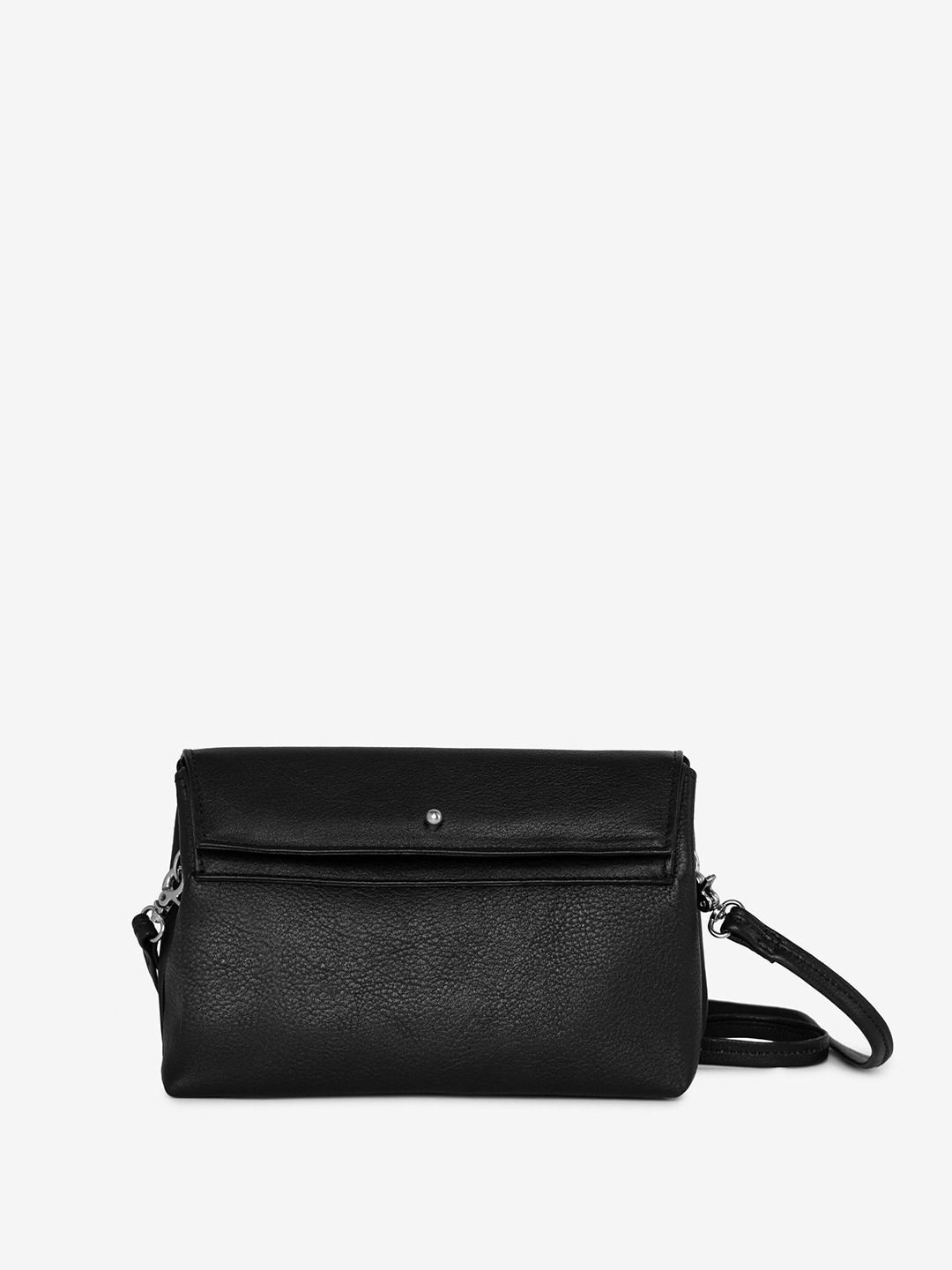 

KELBY HUSTON Textured Leather Structured Sling Bag, Black