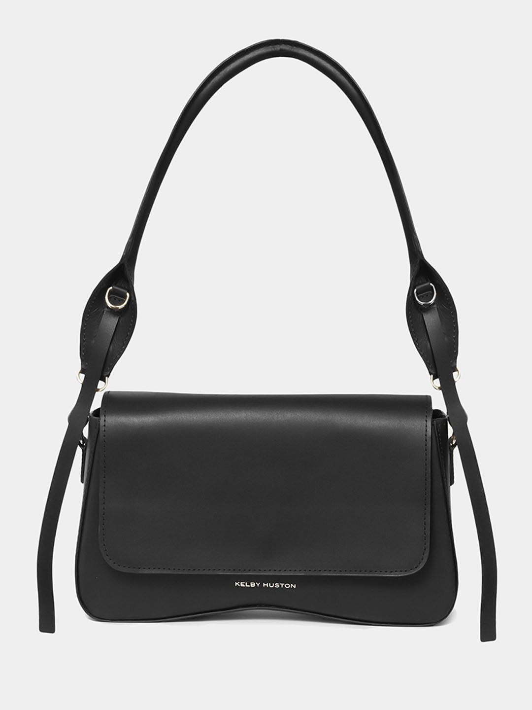 

KELBY HUSTON Leather Shopper Shoulder Bag with Tasselled, Black