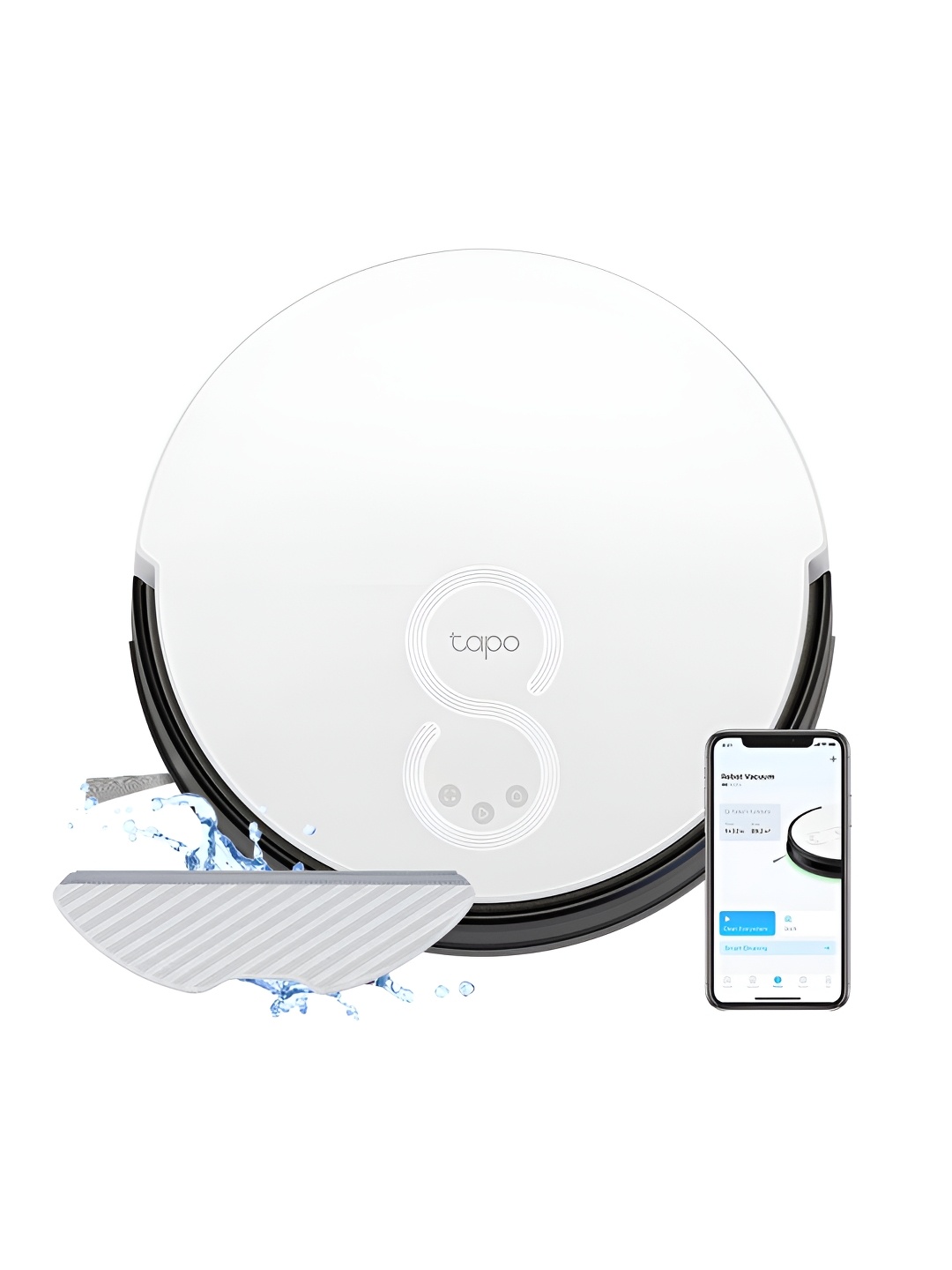 

TP-Link Tapo White & Grey RV10 2-in-1 Robotic Cleaner & Mop