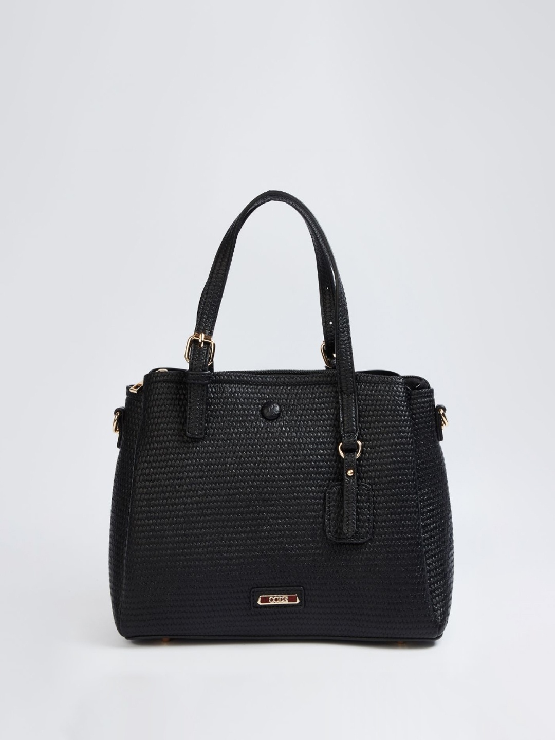 

CODE by Lifestyle PU Structured Handheld Bag with Tasselled, Black