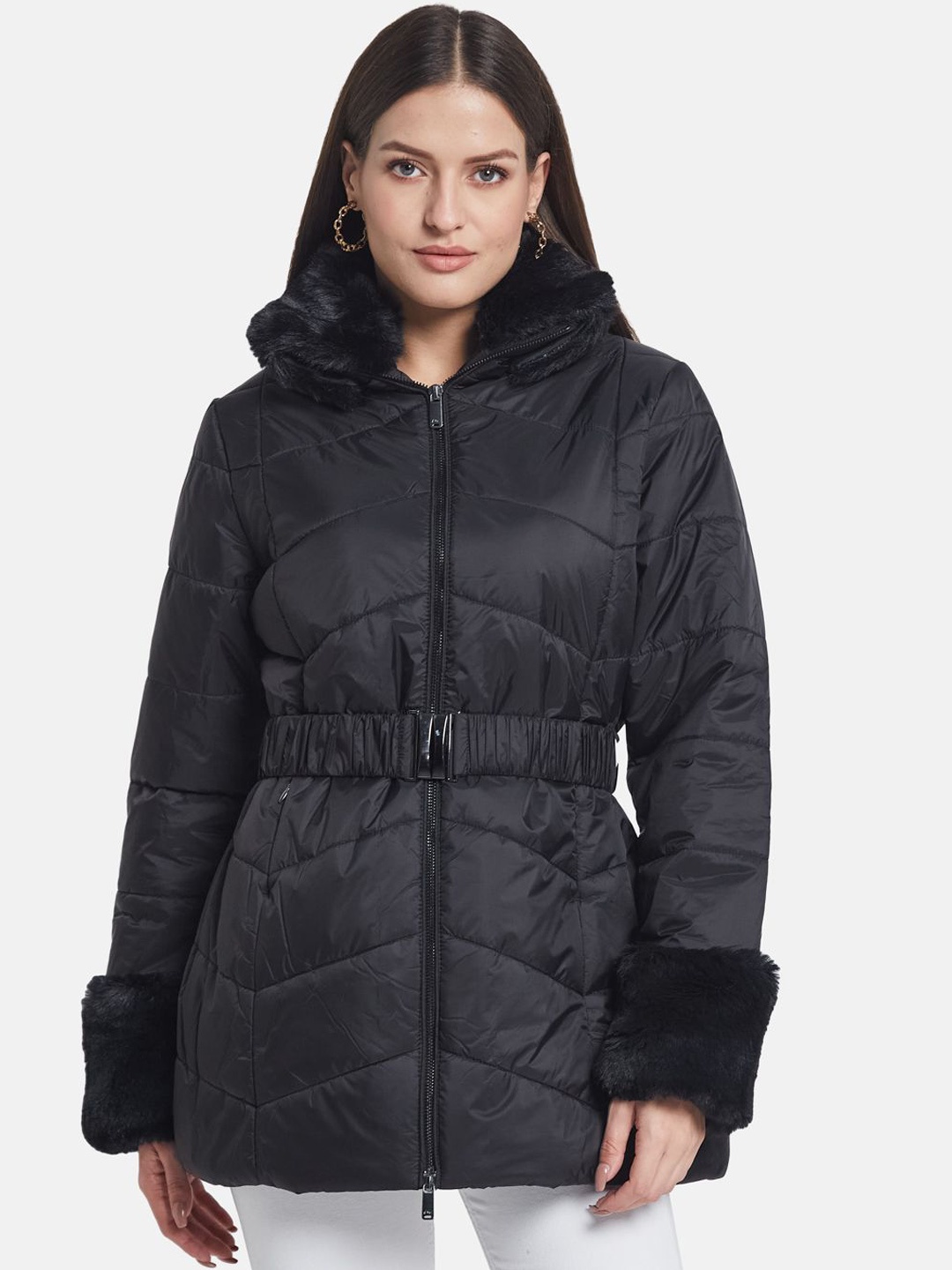 

METTLE Women Padded Jacket, Black