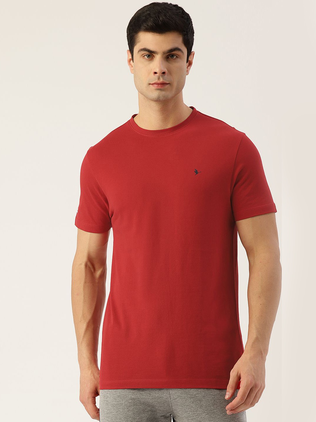 

AMSWAN Men Applique T-shirt, Red