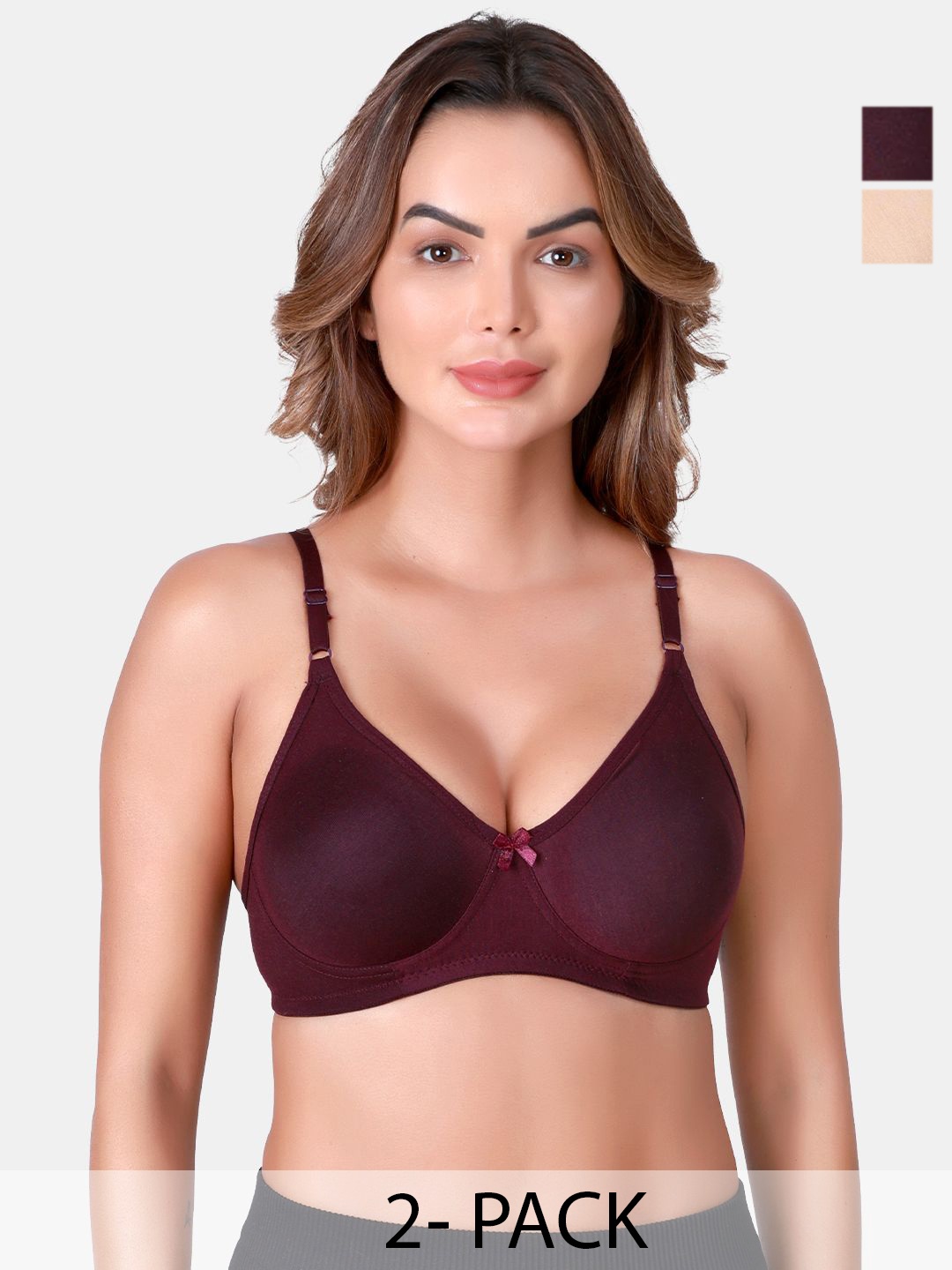 

SKDREAMS Full Coverage Bra pack of 2, Cream
