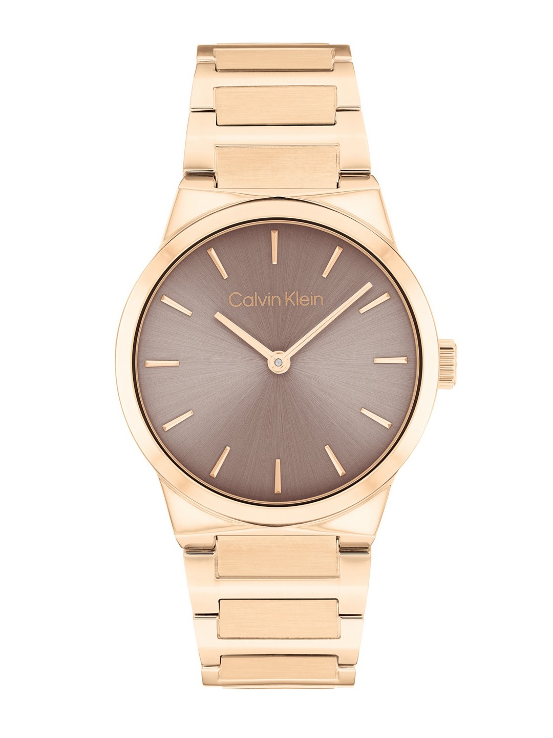 

Calvin Klein Women Ck Linear Elegance Analogue Watch 25100078, Brown