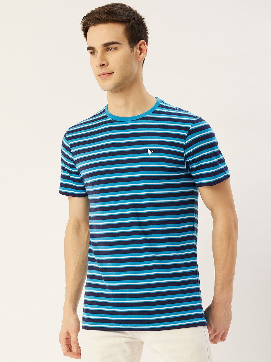 

AMSWAN Men Striped T-shirt, Multi