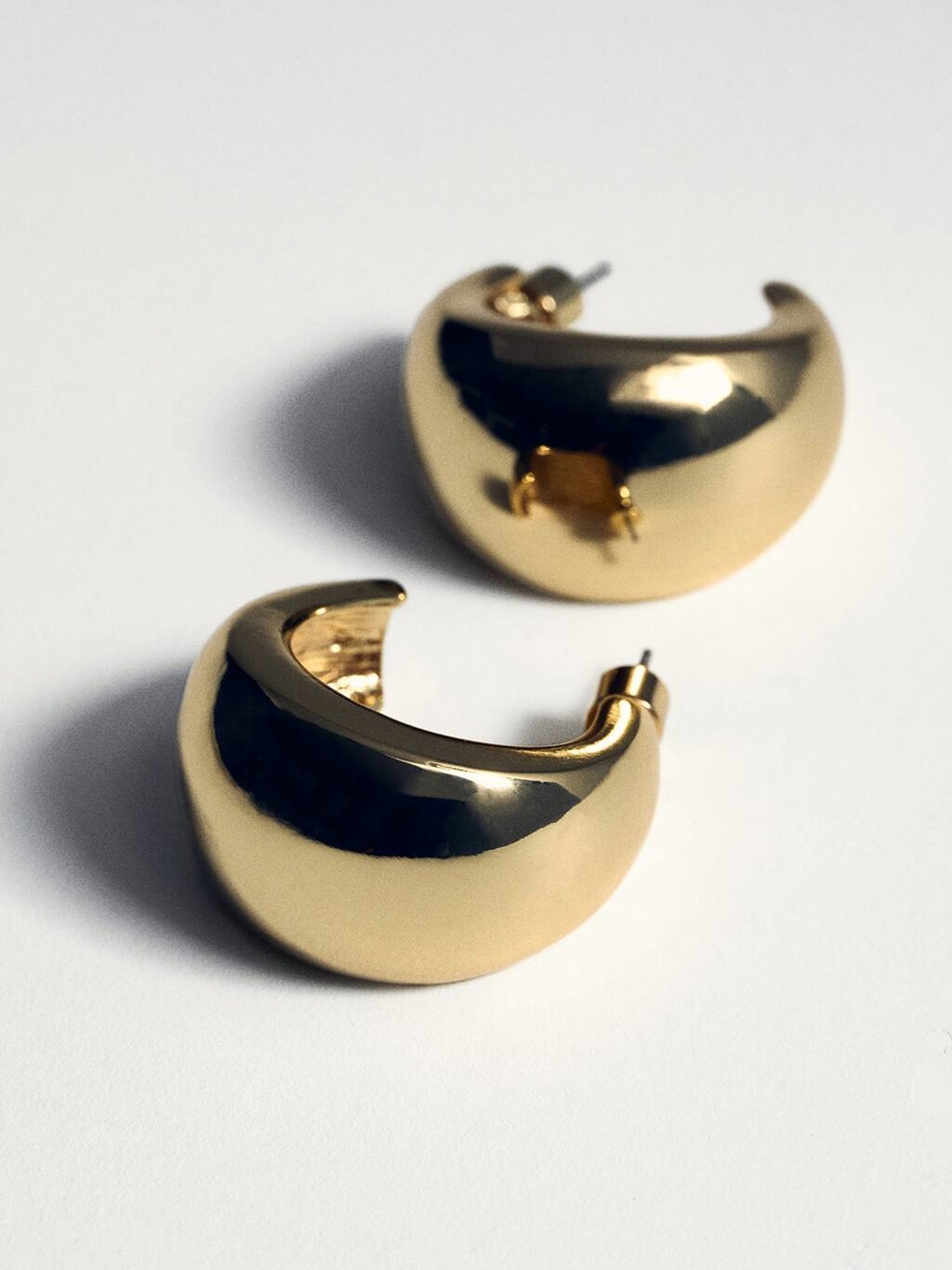 

MANGO Chunky Hoop Earrings, Gold