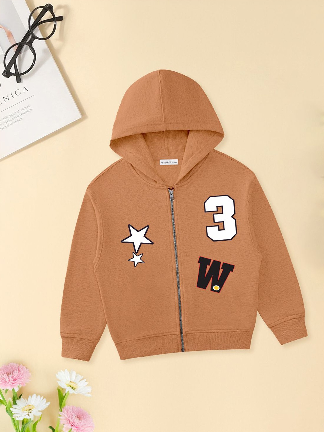 

FOREVER FRIDAY Girls Hooded Cotton Sweatshirt, Peach
