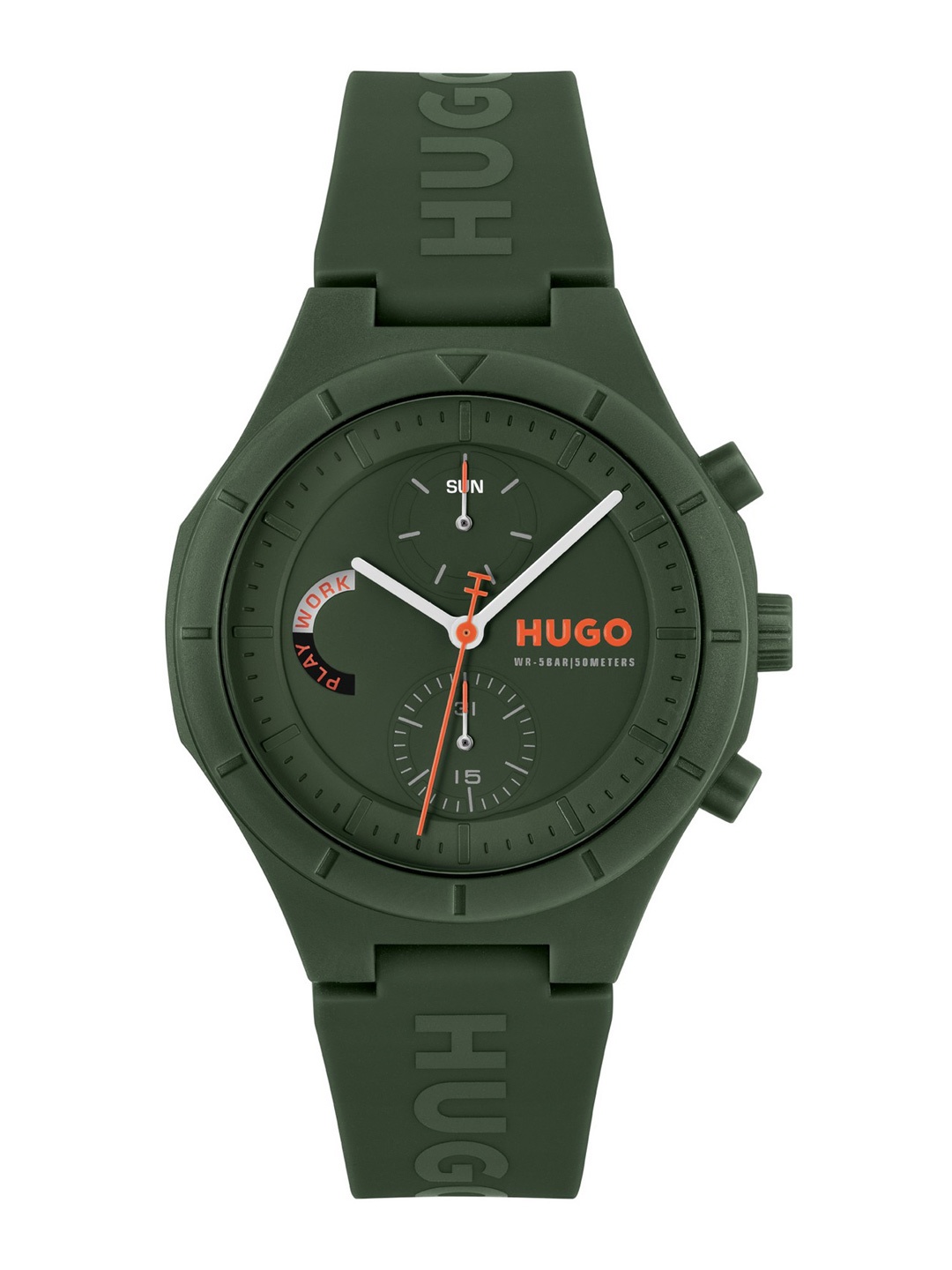 

HUGO Men Lit Multi Analogue Chronograph Watch 1530403, Green