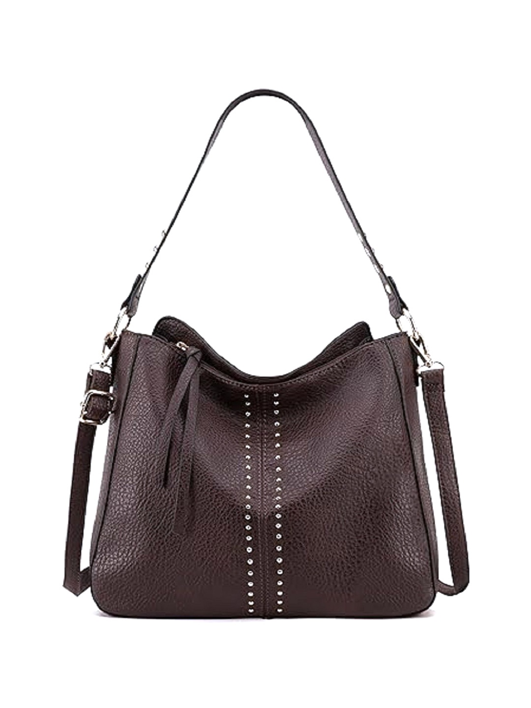 

DressBerry Embellished PU Bucket Shoulder Bag, Brown