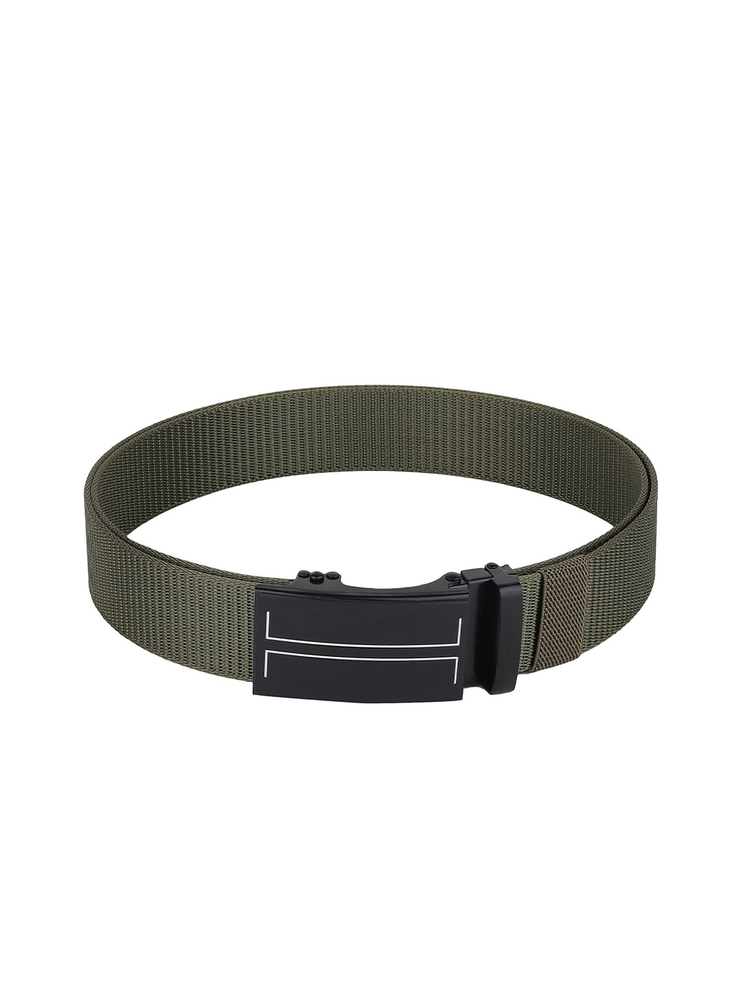 

Metronaut Men Woven Design Belt, Green