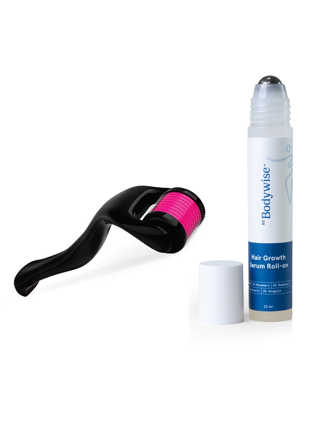 

Be Bodywise Rosemary Hair Growth Roll-On Serum 25ml With Derma Roller, White