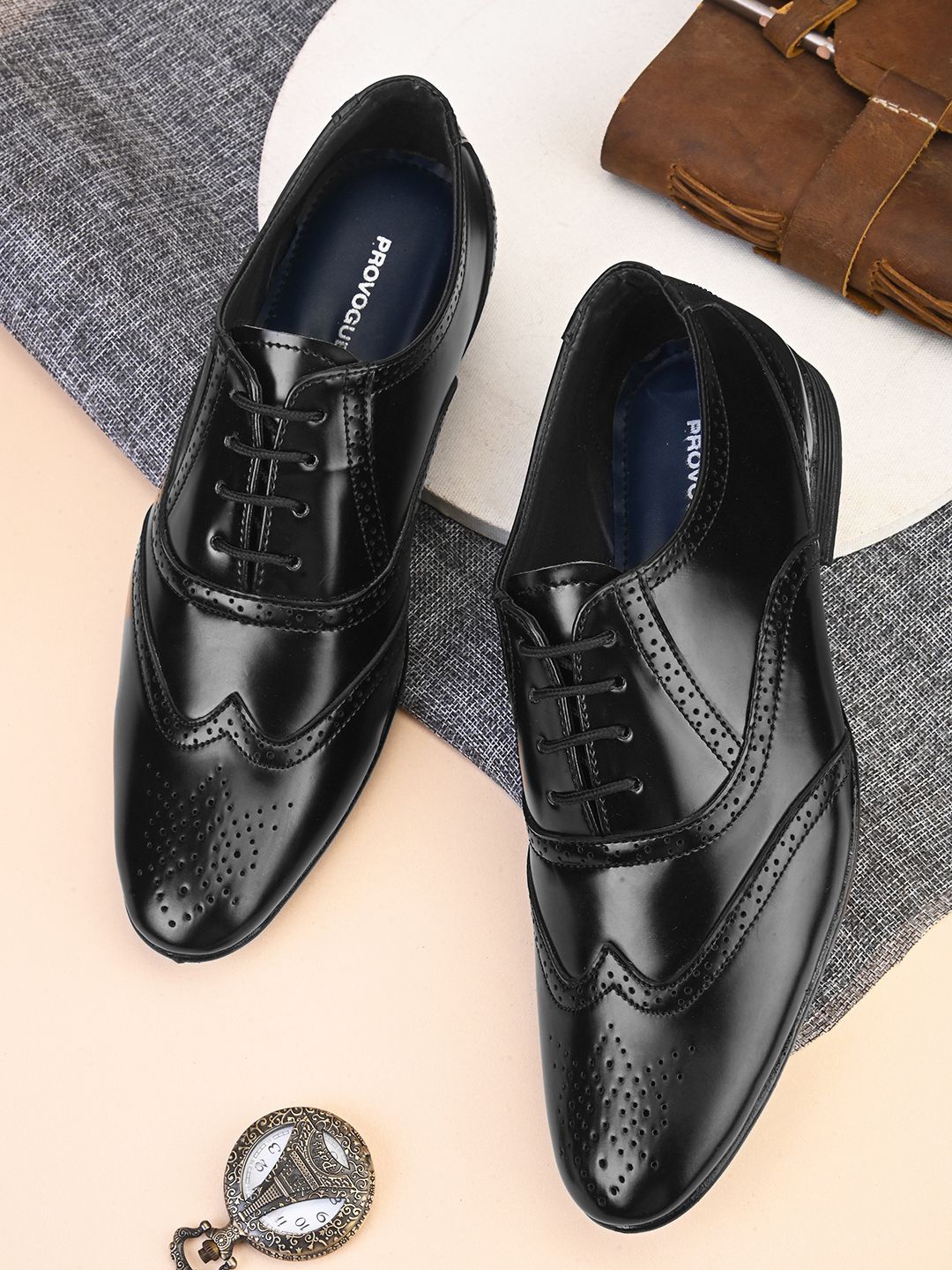 

Provogue Men Formal Brogues, Black
