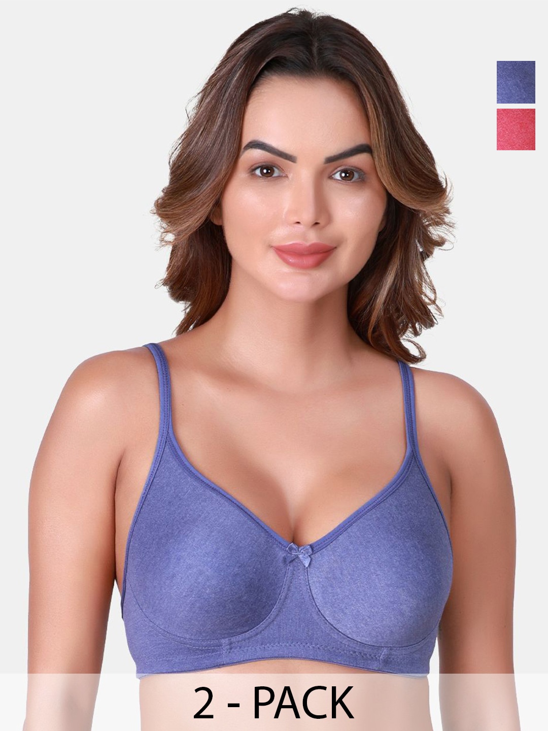 

SKDREAMS Full Coverage Bra pack of 2, Blue