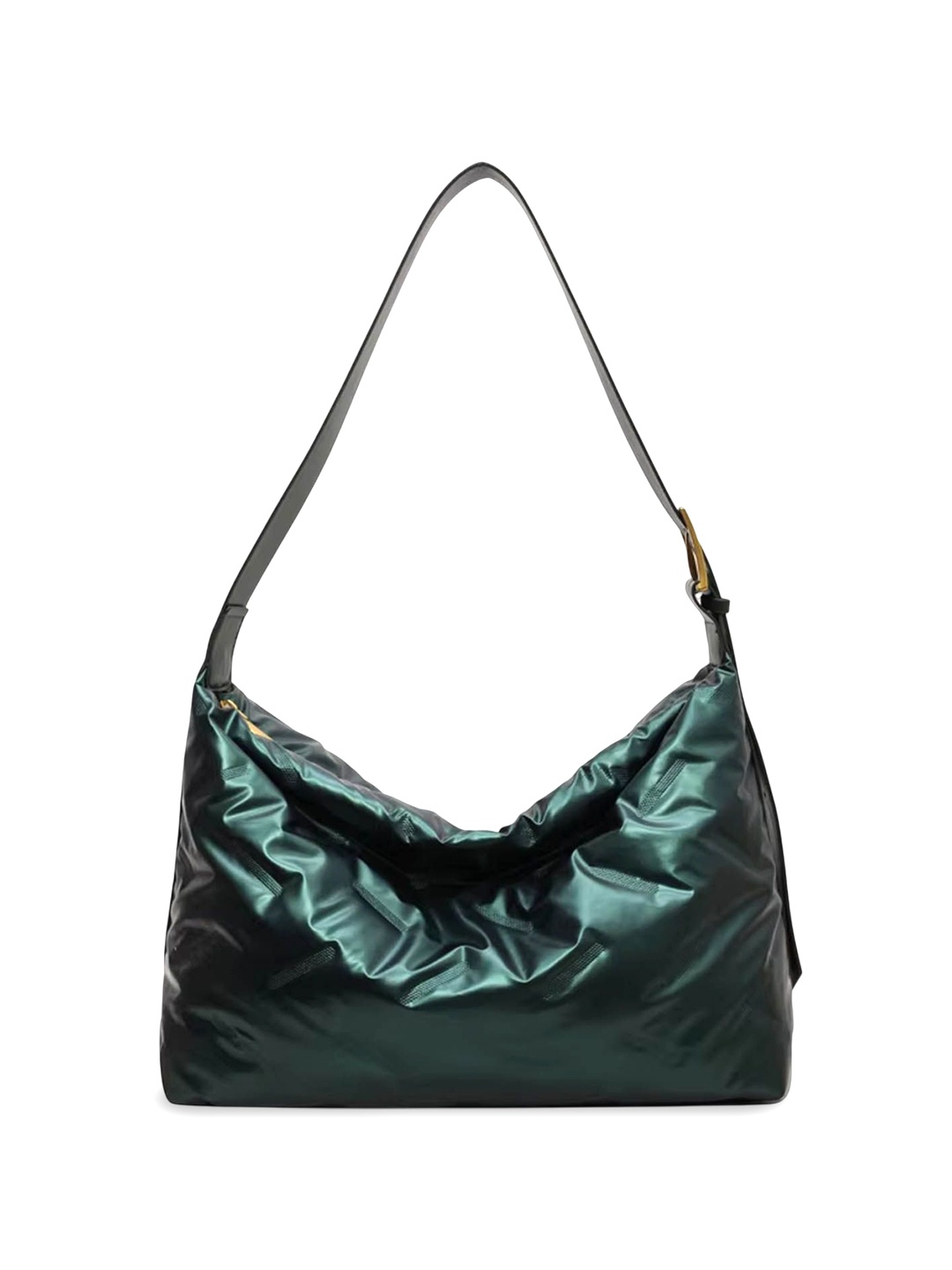 

StyleCast Oversized Half Moon Shoulder Bag with Quilted, Green