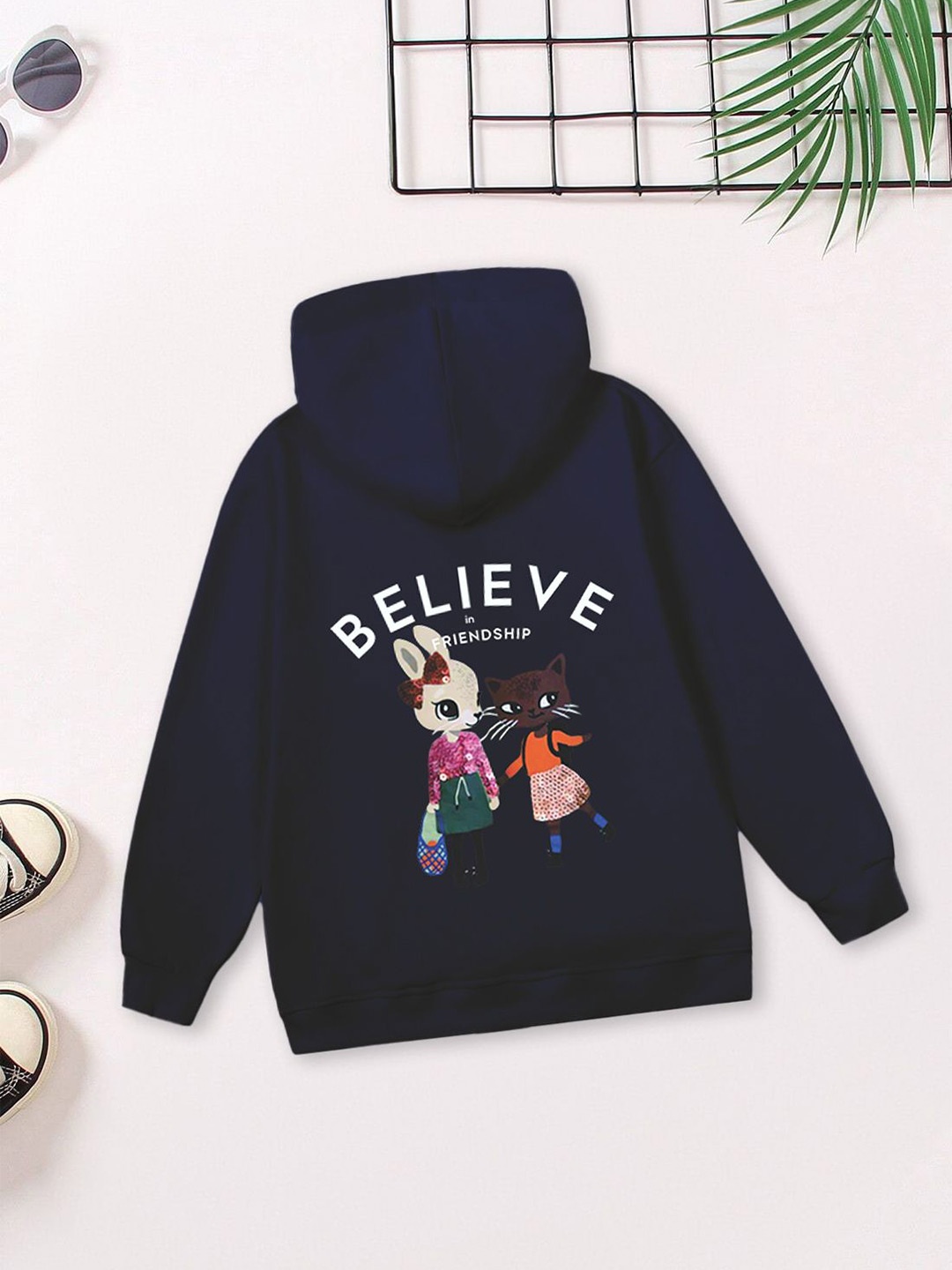 

FOREVER FRIDAY Girls Hooded Sweatshirt, Navy blue