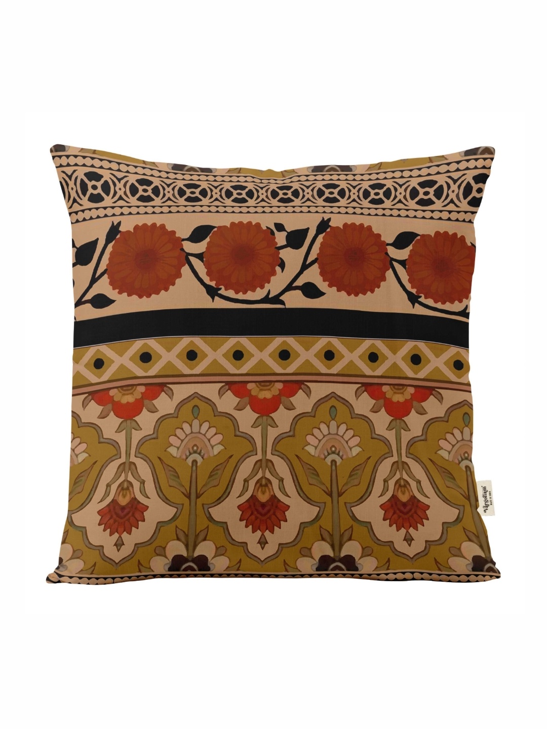 

Vargottam Yellow Set of 5 Floral Square Cushion Covers