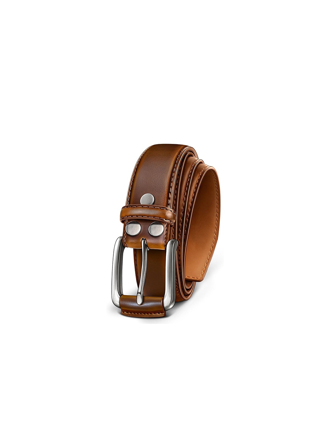 

CONTACTS Men Leather Belt, Brown