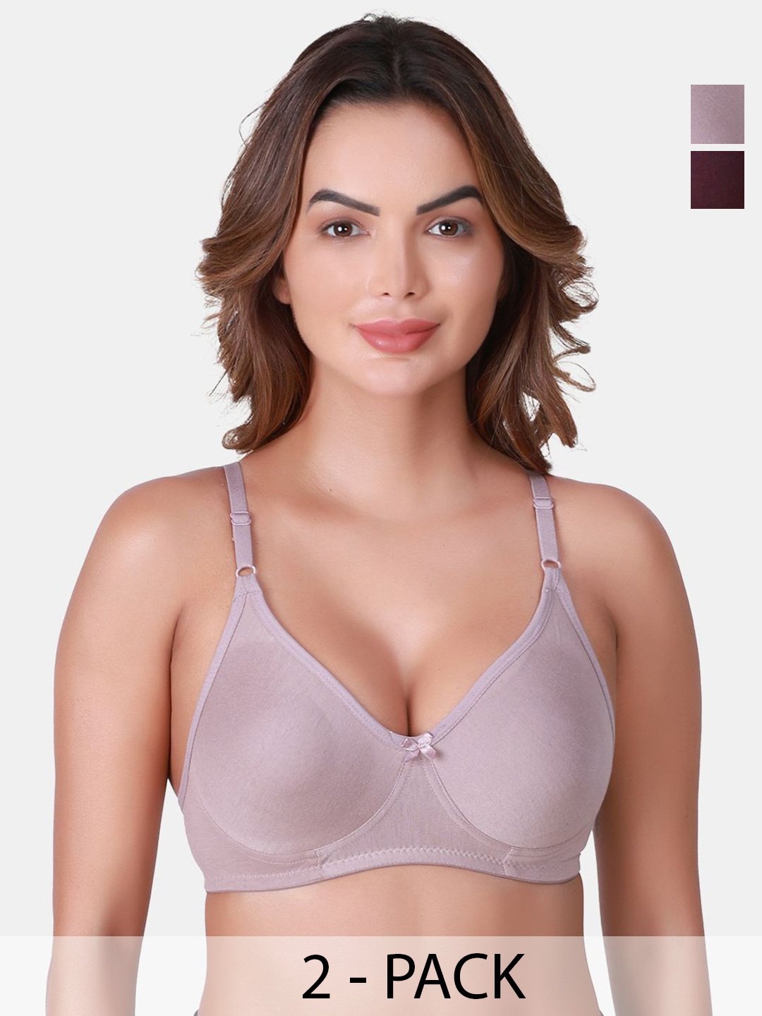 

SKDREAMS Full Coverage Bra pack of 2, Grey