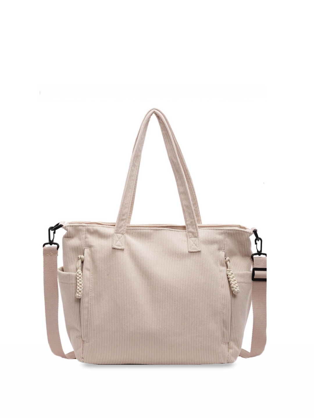 

StyleCast Oversized Shopper Shoulder Bag with Tasselled, Off white