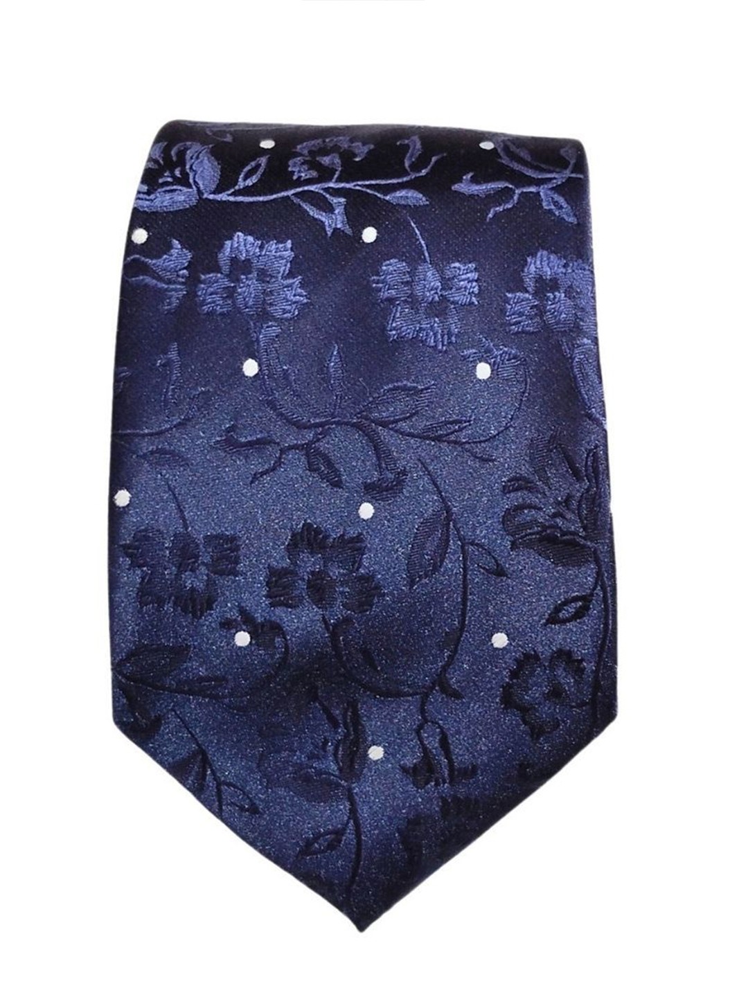 

Blacksmith Men Floral Design Broad Tie, Blue