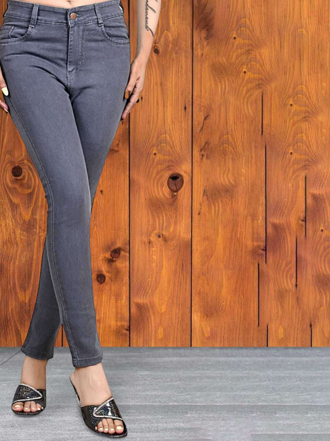 

Hayler Women Skinny Fit Stretchable Jeans, Grey