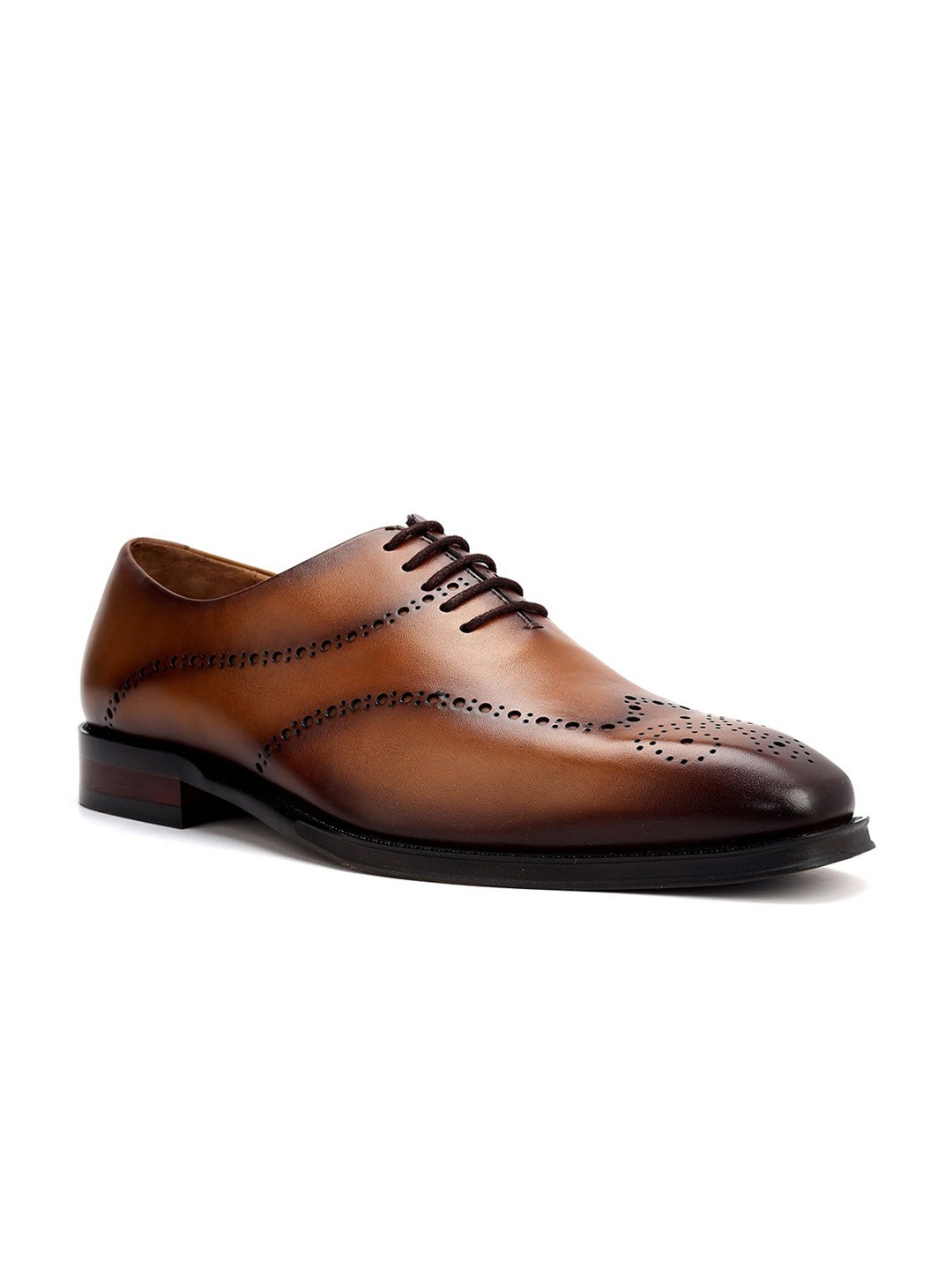 

ROSSO BRUNELLO Men Lace-Ups Formal Brogue Shoes, Tan