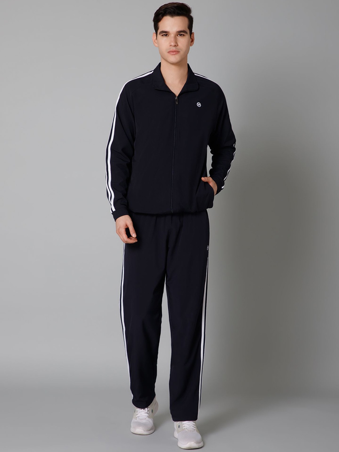 

TURNFIT Men Mid-Rise Tracksuits, Navy blue