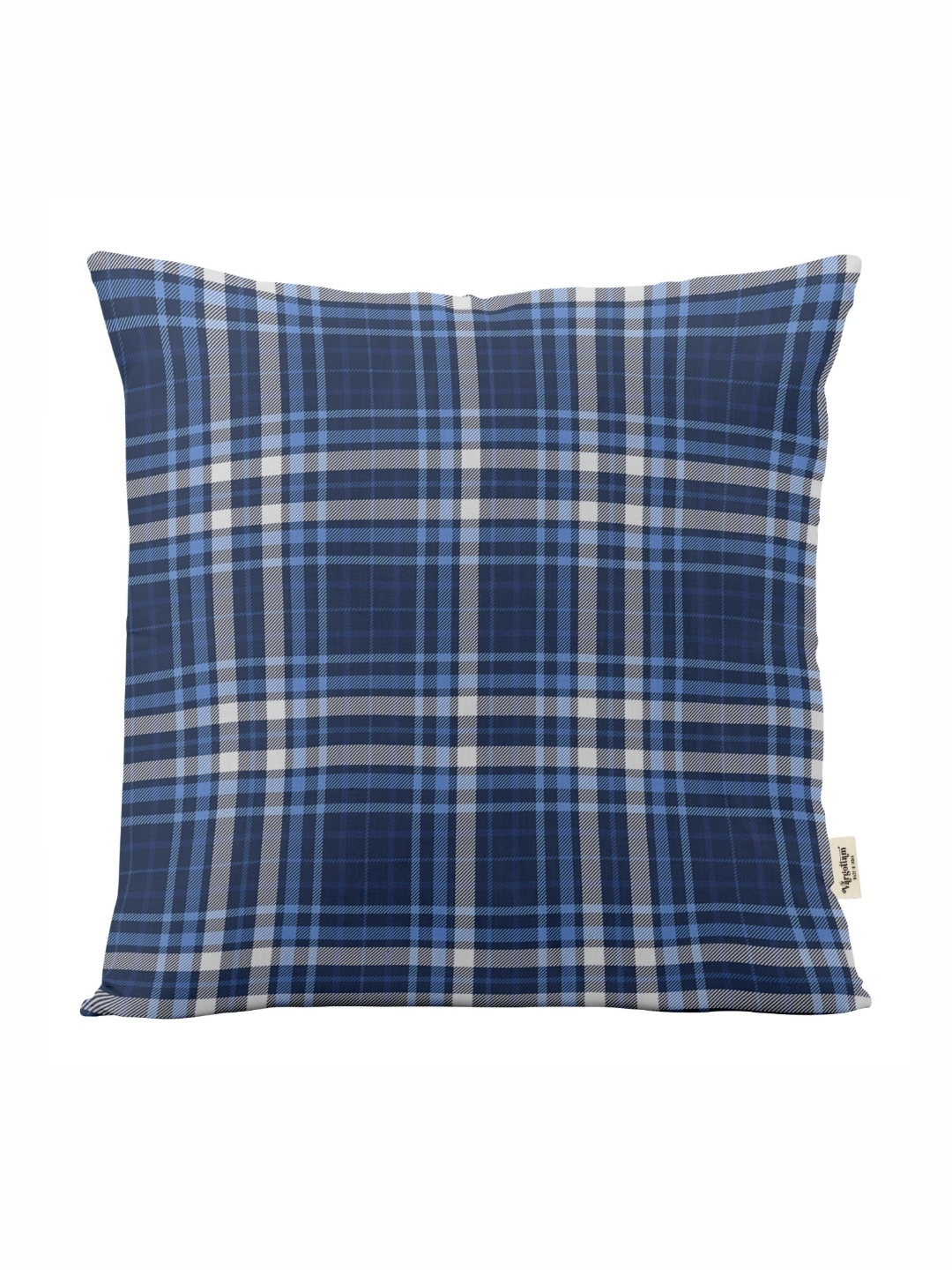 

Vargottam Blue Set of 5 Checked Square Cushion Covers