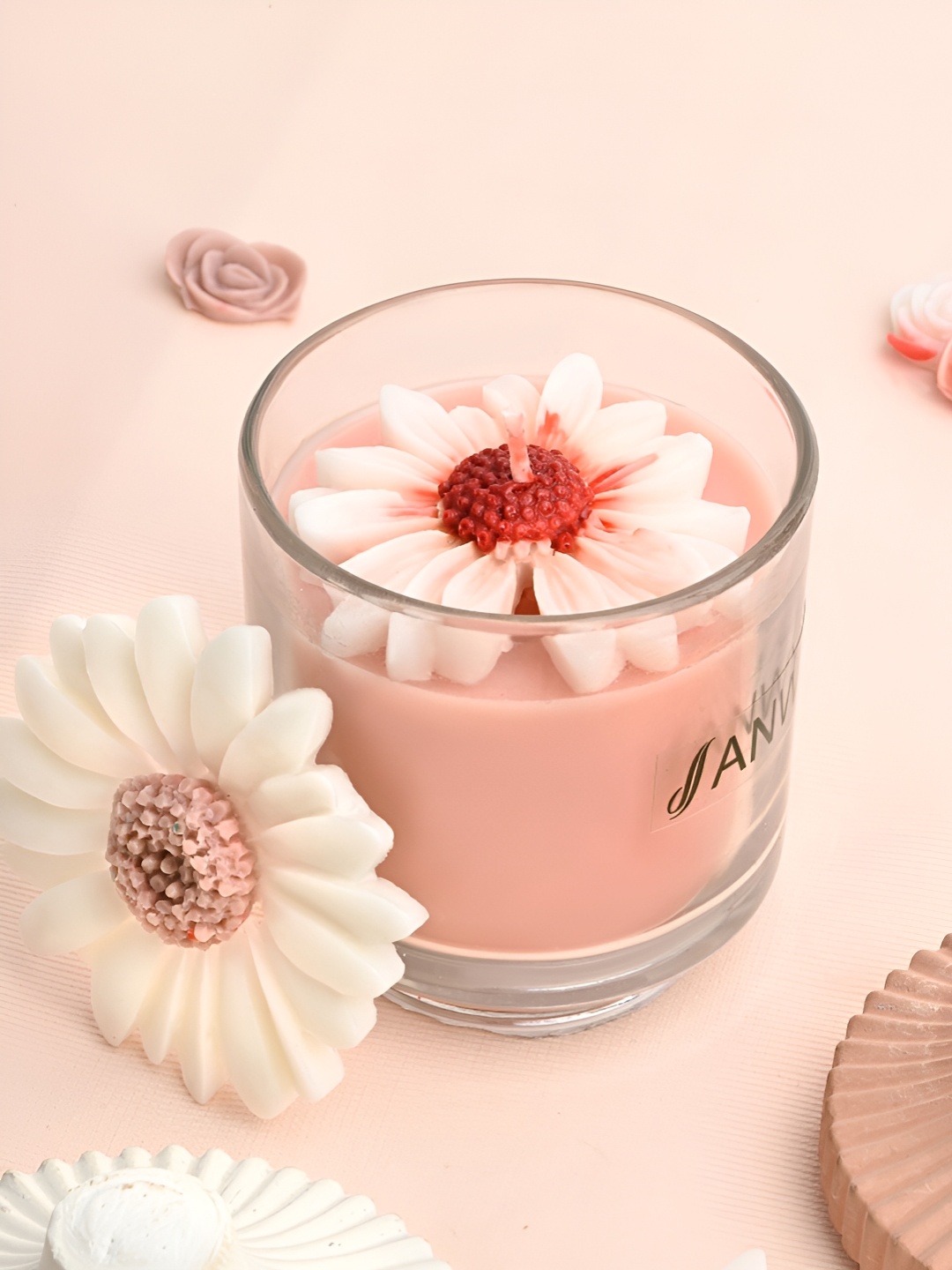 

ANWYN Peach-Coloured & Red 1 pieces Jar Candle