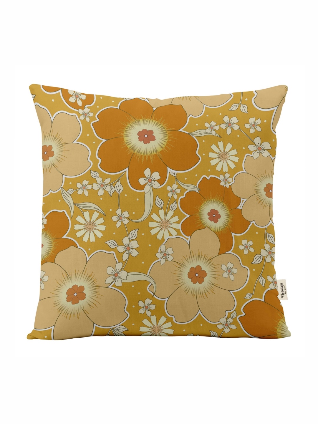 

Vargottam Yellow Set of 5 Floral Square Cushion Covers