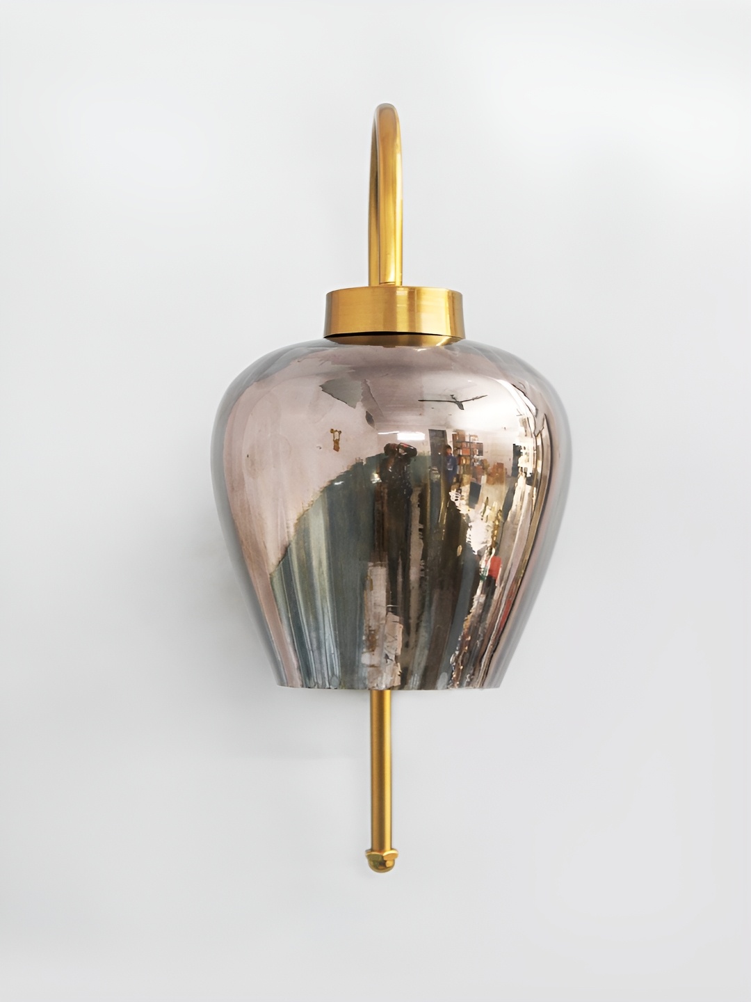 

SHREE KALA HOME DECOR Brown Metal Traditional Abstract Shaped Shaped Wall Lamp