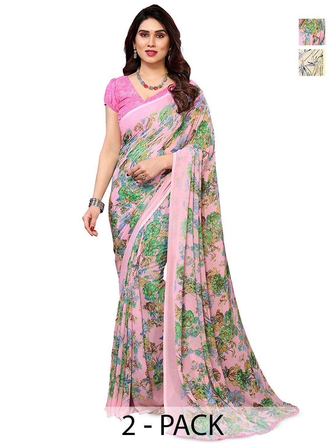 

Moda Rapido Floral Poly Georgette Saree, Yellow